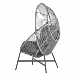 ΠΟΛΥΘΡΟΝΑ-ΦΩΛΙΑ RULER HM6506 01 ΓΚΡΙ ΜΕΤΑΛΛΟ-P E RATTAN-ΜΑΞΙΛΑΡΙΑ 90x85x149Υεκ c542637