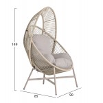 ΠΟΛΥΘΡΟΝΑ-ΦΩΛΙΑ RULER HM6506 02 ΜΟΚΑ ΜΕΤΑΛΛΟ-P E RATTAN--ΓΚΡΙ ΜΑΞΙΛΑΡΙΑ 90x85x149Υεκ c542638