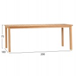 ΤΡΑΠΕΖΙ ΟΡΘΟΓΩΝΙΟ FINTO HM6616 ΞΥΛΟ TEAK--ΦΥΣΙΚΟ 200x100x75Υεκ c542662