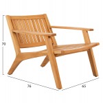 ΠΟΛΥΘΡΟΝΑ LOUNGE ARANIA HM6617 ΞΥΛΟ TEAK ΣΕ ΦΥΣΙΚΟ 65x76x70Υεκ c542663