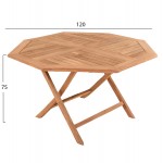 ΤΡΑΠΕΖΙ ΠΟΛΥΓΩΝΟ ΠΤΥΣΣΟΜΕΝΟ KARLIN HM6618 ΞΥΛΟ TEAK ΣΕ ΦΥΣΙΚΟ ΧΡΩΜΑ 120x120x75Yεκ c542664