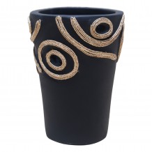 ΕΠΙΤΡΑΠΕΖΙΟ ΔΙΑΚΟΣΜΗΤΙΚΟ ΒΑΖΟ DEAN HM4677 01L ΤΕΡΑΚΟΤΑ ΣΕ ΜΑΥΡΟ--Φ24x35Υεκ c542681