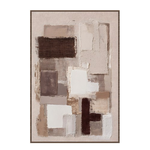 MOCHA ΠΙΝΑΚΑΣ ΔΙΑΚΟΣΜΗΤΙΚΟΣ ΜΕ ΚΟΡΝΙΖΑ 80x120x4cm ΚΑΜΒΑΣ ΜΠΕΖ ΚΑΦΕ PS c542704