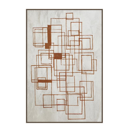 ROTA ΠΙΝΑΚΑΣ ΔΙΑΚΟΣΜΗΤΙΚΟΣ ΜΕ ΚΟΡΝΙΖΑ 80x120x4cm ΚΑΜΒΑΣ ΓΚΡΙ ΕΚΑΙ PS c542705