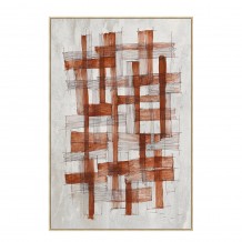 LINES ΠΙΝΑΚΑΣ ΔΙΑΚΟΣΜΗΤΙΚΟΣ ΜΕ ΚΟΡΝΙΖΑ 80x120x4cm ΚΑΜΒΑΣ ΕΚΑΙ ΓΚΡΙ ΑΝΟΙΧΤΟ PS c542706