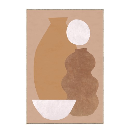 TERRA ΠΙΝΑΚΑΣ ΔΙΑΚΟΣΜΗΤΙΚΟΣ ΜΕ ΚΟΡΝΙΖΑ 80x120x4cm ΚΑΜΒΑΣ ΜΠΕΖ ΚΑΦΕ PS ΛΕΥΚΟ c542710