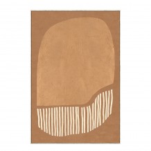 TIERRA ΠΙΝΑΚΑΣ ΔΙΑΚΟΣΜΗΤΙΚΟΣ ΜΕ ΚΟΡΝΙΖΑ 80x120x4cm ΚΑΜΒΑΣ ΚΑΦΕ ΛΕΥΚΟ PS c542711