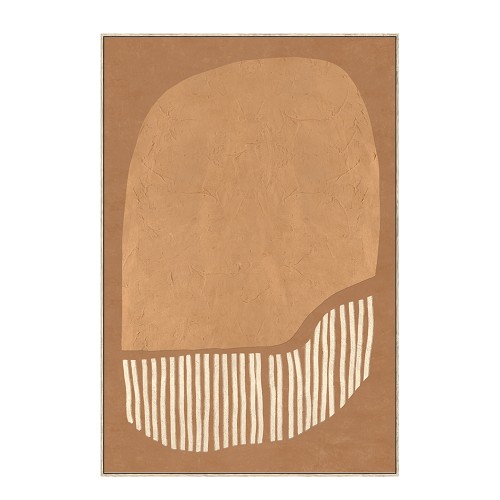TIERRA ΠΙΝΑΚΑΣ ΔΙΑΚΟΣΜΗΤΙΚΟΣ ΜΕ ΚΟΡΝΙΖΑ 80x120x4cm ΚΑΜΒΑΣ ΚΑΦΕ ΛΕΥΚΟ PS c542711