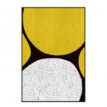 SIRKEL ΠΙΝΑΚΑΣ ΔΙΑΚΟΣΜΗΤΙΚΟΣ ΜΕ ΚΟΡΝΙΖΑ 80x120x4cm ΚΑΜΒΑΣ LEMON ΓΚΡΙ PS ΜΑΥΡΟ c542713