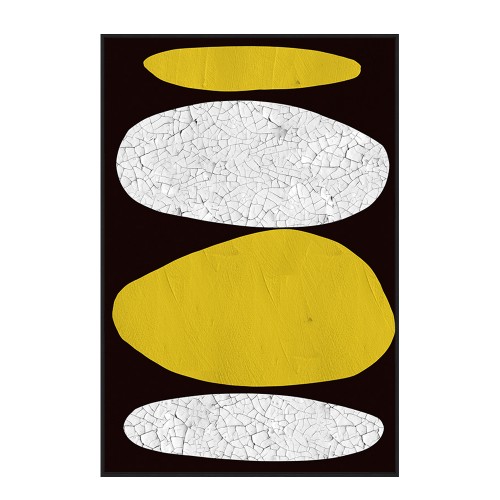 SKIVE ΠΙΝΑΚΑΣ ΔΙΑΚΟΣΜΗΤΙΚΟΣ ΜΕ ΚΟΡΝΙΖΑ 80x120x4cm ΚΑΜΒΑΣ LEMON ΓΚΡΙ PS ΜΑΥΡΟ c542714