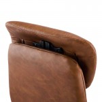 Καρέκλα γραφείου διευθυντή Ferka pakoworld καφέ pu 64x71x120-128εκ c542725
