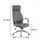 Καρέκλα γραφείου διευθυντή Ferka pakoworld καφέ pu 64x71x120-128εκ c542725