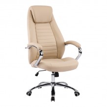 Καρέκλα γραφείου διευθυντή Sonar pakoworld μπεζ pu 61x57x120-128εκ c542726