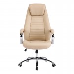 Καρέκλα γραφείου διευθυντή Sonar pakoworld μπεζ pu 61x57x120-128εκ c542726