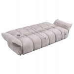 ΚΑΝΑΠΕΣ ΚΡΕΒΑΤΙ MELU HM3314 02 ΜΠΕΖ ΥΦΑΣΜΑ--ΚΑΘΙΣΜΑ POCKET SPRINGS 240-250x90x85Υεκ c542728