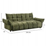 ΚΑΝΑΠΕΣ ΚΡΕΒΑΤΙ MELU HM3314 03 ΠΡΑΣΙΝΟ ΥΦΑΣΜΑ--ΚΑΘΙΣΜΑ POCKET SPRINGS 240-250x90x85Υεκ c542729