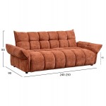 ΚΑΝΑΠΕΣ ΚΡΕΒΑΤΙ MELU HM3314 04 ΤΕΡΑΚΟΤΑ ΥΦΑΣΜΑ--ΚΑΘΙΣΜΑ POCKET SPRINGS 240-250x90x85Υεκ c542730