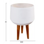 ΓΛΑΣΤΡΑ ΕΣΩΤ ΧΩΡΟΥ QUAN HM4680 02L FIBER CEMENT ΛΕΥΚΟ--ΒΑΣΗ TEAK Φ40x85Υεκ c542732