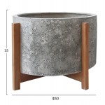 ΓΛΑΣΤΡΑ ΕΣΩΤ ΧΩΡΟΥ HOFF HM4682 03L FIBER CEMENT ΓΚΡΙ-TEAK ΒΑΣΗ Φ50x35Υεκ c542736