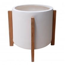 ΓΛΑΣΤΡΑ ΕΣΩΤ ΧΩΡΟΥ HOFF HM4682 02M FIBER CEMENT ΛΕΥΚΟ-TEAK ΒΑΣΗ Φ39x40Υεκ c542737