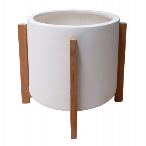 ΓΛΑΣΤΡΑ ΕΣΩΤ ΧΩΡΟΥ HOFF HM4682 02M FIBER CEMENT ΛΕΥΚΟ-TEAK ΒΑΣΗ Φ39x40Υεκ c542737