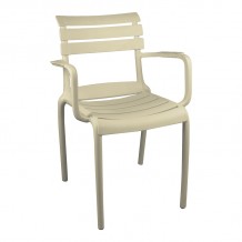 Πολυθρόνα Almea pakoworld στοιβαζόμενη pp cappuccino 58x56x82εκ c542748