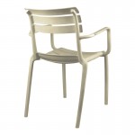 Πολυθρόνα Almea pakoworld στοιβαζόμενη pp cappuccino 58x56x82εκ c542748