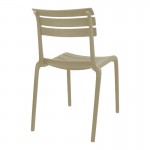 Καρέκλα Almea pakoworld στοιβαζόμενη pp cappuccino 42 5x55 5x82εκ c542749