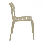 Καρέκλα Almea pakoworld στοιβαζόμενη pp cappuccino 42 5x55 5x82εκ c542749