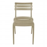 Καρέκλα Almea pakoworld στοιβαζόμενη pp cappuccino 42 5x55 5x82εκ c542749