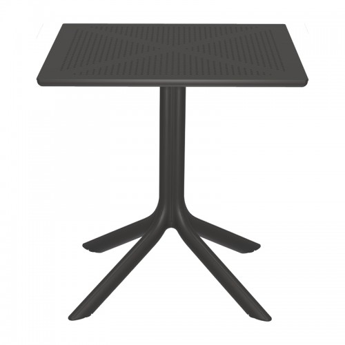 Τραπέζι Groovy pakoworld pp διατρητο ανθρακί 60x60x76εκ c542754