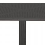 Τραπέζι Groovy pakoworld pp διατρητο ανθρακί 60x60x76εκ c542754