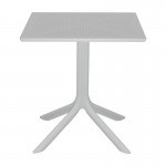 Τραπέζι Groovy pakoworld pp διατρητο λευκό 60x60x76εκ c542756