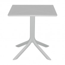 Τραπέζι Groovy pakoworld pp διατρητο λευκό 60x60x76εκ c542756