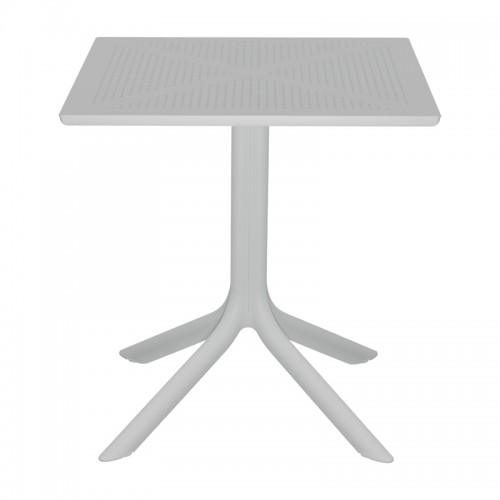 Τραπέζι Groovy pakoworld pp διατρητο λευκό 60x60x76εκ c542756