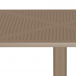 Τραπέζι Groovy pakoworld διατρητο pp cappuccino 80x80x74εκ c542757