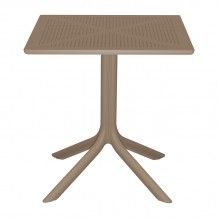 Τραπέζι Groovy pakoworld pp διατρητο cappuccino 60x60x76εκ c542758