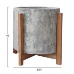 ΓΛΑΣΤΡΑ ΕΣΩΤ ΧΩΡΟΥ HOFF HM4682 03M FIBER CEMENT ΓΚΡΙ-TEAK ΒΑΣΗ Φ39x40Υεκ c542762