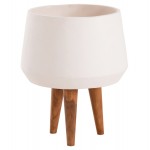 ΓΛΑΣΤΡΑ ΕΣΩΤ ΧΩΡΟΥ QUAN HM4680 02M FIBER CEMENT ΛΕΥΚΟ--ΒΑΣΗ TEAK Φ35x50Υεκ c542765