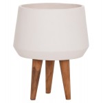 ΓΛΑΣΤΡΑ ΕΣΩΤ ΧΩΡΟΥ QUAN HM4680 02M FIBER CEMENT ΛΕΥΚΟ--ΒΑΣΗ TEAK Φ35x50Υεκ c542765