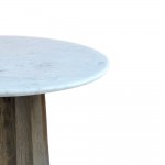 BORDS ΤΡΑΠΕΖΙ ΛΕΥΚΟ ΜΑΡΜΑΡΟ ΚΑΡΥΔΙ ΣΚΟΥΡΟ 120x120x77cm c542770