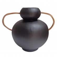 ΔΙΑΚΟΣΜΗΤΙΚΟ ΒΑΖΟ MIBO HM4688 01S ΤΕΡΑΚΟΤΑ ΜΑΥΡH--ΧΕΡΟΥΛΙΑ ΦΥΣΙΚΟ RATTAN 22 5x17x19Υεκ c542786