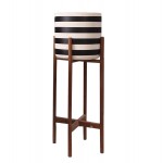 ΓΛΑΣΤΡΑ-ΚΑΣΠΟ ΕΣΩΤ ΧΩΡΟΥ RENTIL HM4683L FIBER CEMENT ΛΕΥΚΟ ΜΑΥΡΟ--ΒΑΣΗ TEAK Φ25x65Υεκ c542789