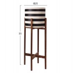 ΓΛΑΣΤΡΑ-ΚΑΣΠΟ ΕΣΩΤ ΧΩΡΟΥ RENTIL HM4683L FIBER CEMENT ΛΕΥΚΟ ΜΑΥΡΟ--ΒΑΣΗ TEAK Φ25x65Υεκ c542789