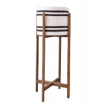 ΓΛΑΣΤΡΑ-ΚΑΣΠΟ ΕΣΩΤ ΧΩΡΟΥ RENTIL HM4683M FIBER CEMENT ΛΕΥΚΟ ΜΑΥΡΟ--ΒΑΣΗ TEAK Φ25x55Υεκ c542790