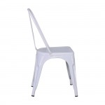 RELIX Καρέκλα Στοιβαζόμενη Μέταλλο Βαφή Άσπρο c542794