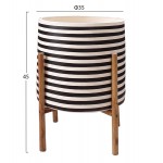 ΓΛΑΣΤΡΑ ΕΣΩΤ ΧΩΡΟΥ RENTIL HM4683S FIBER CEMENT ΛΕΥΚΟ ΜΑΥΡΟ--ΒΑΣΗ TEAK Φ35x45Υεκ c542808