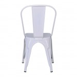 Intra Καρέκλα Στοιβαζόμενη Μέταλλο Βαφή Άσπρο c542871