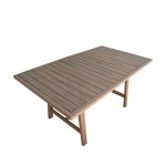 Τραπεζαρία Malibu pakoworld μασίφ ξύλο ακακίας 160x90x75εκ Σετ 5τεμ c542876