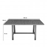 Τραπεζαρία Malibu pakoworld μασίφ ξύλο ακακίας 180x90x75εκ Σετ 7τεμ c542877